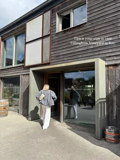 Rye, England: at Tillingham Winery—vineyard tour, wine tastings, and pizza, celebrating a birthday in the English countryside.