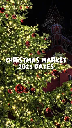 List of top European Christmas markets for 2025 featuring dates and locations in various cities.