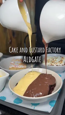 Delicious school cakes and brownies at Cake & Custard Factory in Aldgate, a must-visit for sweet treats! #foodie
