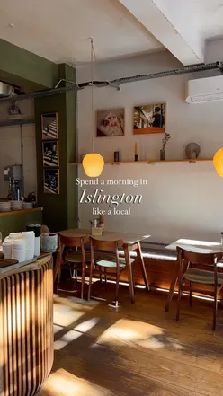 “Locals enjoying pastries at Popham’s Bakery and tea at Katsute in Islington, London.”