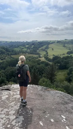 Enjoying the scenic Birchover Loop hike near West Hills Courtyard, featuring Rowtor Rocks and Robin Hood's Stride.