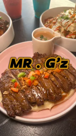 Two refreshing mojitos, beef steak, lamb kebabish, Mr Gz box, and dessert at Mr Gz in Birmingham.