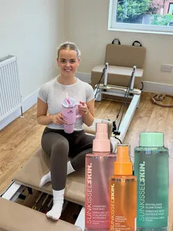 Celebrating the SunkissedSKIN launch with Pilates and Açai bowls at a vibrant event in Manchester.