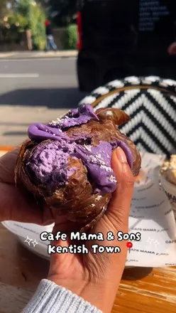 Delicious pastries and Sandos at Cafe Mama Sons, a top Filipino cafe in London, with affordable prices and great flavors.