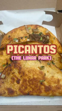 Delicious birria tacos with consommé and Jarritos at Lunar Park in Birmingham, discovered through @picantos.uk.