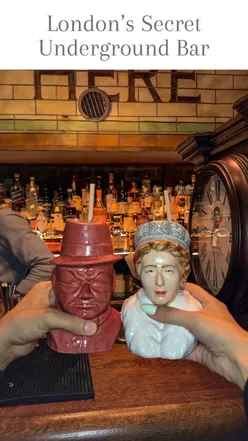 1920s-inspired cocktails at Cahoots, a vintage London Underground bar in Soho's Kingly Court.