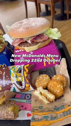 New McDonald's menu features Pineapple McSpicy, Maple BBQ Bacon QPC, and unique McFlurry flavors launching October 22, 2025.