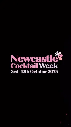 Group enjoying signature cocktails on a vibrant Newcastle cocktail crawl during Newcastle Cocktail Week.