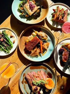 Newcastle upon Tyne: Autumn/Winter menu spread at PTMY Newcastle with dishes and pumpkin-spiced margarita.