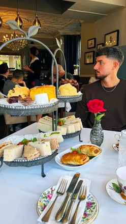 Delicious afternoon tea with finger sandwiches, homemade cakes, and tea at Jamison's Tea Rooms, Abbeydale Road, Sheffield.