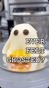 Mochi Ghost Cake at Sakurada London: Fluffy layers of sponge and fresh cream, a delightful Halloween treat!