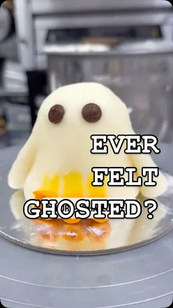 Mochi Ghost Cake at Sakurada London: Fluffy layers of sponge and fresh cream, a delightful Halloween treat!