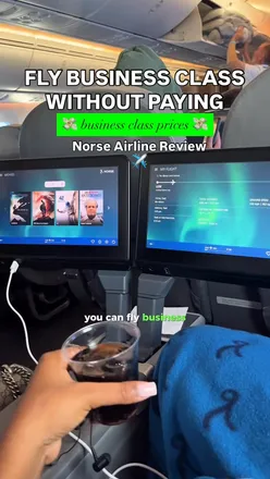 Traveler reviewing a flight experience with FlyNor on Instagram, highlighting budget-friendly luxury and travel tips.