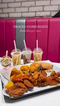 Delicious burger at Eat Smacks, a must-try halal spot in West London. #burger #viral #halal #musttry