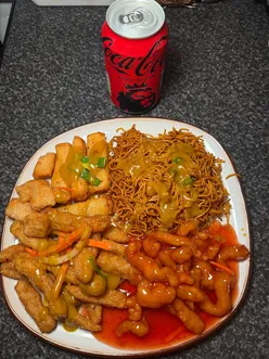 Delicious Chinese dish at Green Jade in Broxburn, West Lothian, highlighting local culinary experiences.