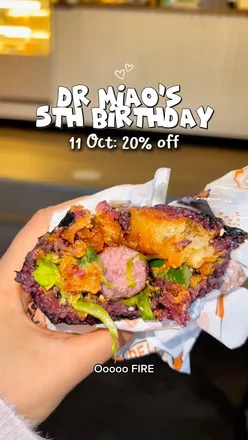 Celebrate Dr. Miao's 5th birthday with free cake and drinks, plus Taiwanese sausage rice roll at 47-49 Bloom St, Manchester.