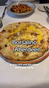 Delicious Italian dishes at Borsalino in Aberdeen, featuring fritto misto, romano pizza, and speziata pasta.