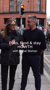 Donal Skehan celebrating his new book release in Howth, highlighting local restaurants and pubs.