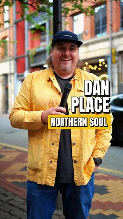 Dan Place, founder of Northern Soul MCR, enjoying Manchester Death Row Dinner with various local dishes and drinks.