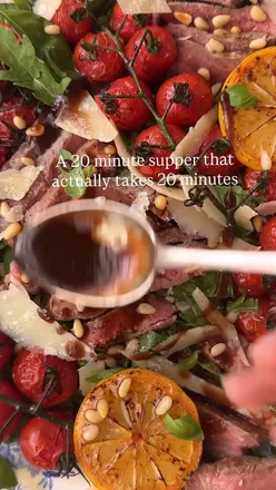 Delicious homemade steak tagliata, perfect for a quick and special supper in under 20 minutes.