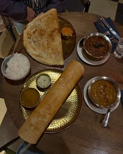 Enjoying savory and sweet dosas at Dosa Darlings, a vibrant Kerala-style eatery on Cowley Road, Oxford.