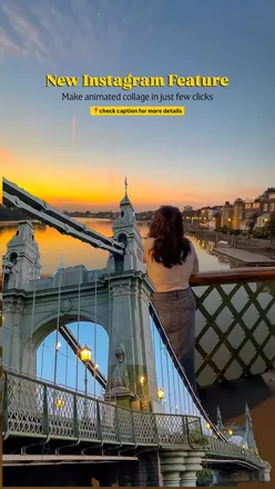 Guide to creating an Instagram collage story using photos, music, and creative text for enhanced engagement.