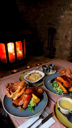 Cozy roast dinner featuring seasonal dishes at The Litton, a charming countryside gem in Radstock, Somerset.