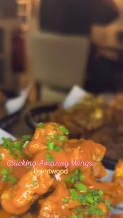 Delicious chicken wings in various flavors at Clucking Amazing Wings, The Bull, Brentwood, Essex.