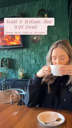 Delicious spread at Scott & Wilson Bar: Potato Skins, Buffalo Chicken, Hot Honey Pizza, and dessert for a great value.