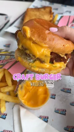 Delicious new menu items at Craft Burger, including fried chicken toastie and gooey cookie dough!