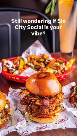 Indulge in loaded fries, wings, and shakes at Sin City Social, Liverpool’s ultimate cheat day destination.