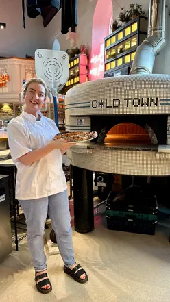 Behind the scenes at Cold Town House in Edinburgh, featuring homemade Neapolitan pizza and stunning views of Edinburgh Castle.