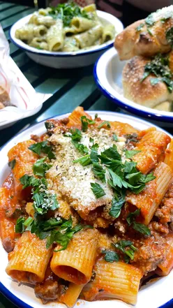 Delicious freshly made pasta dishes and desserts at Renata Pasta inside Cambridge Street Collective, Sheffield.