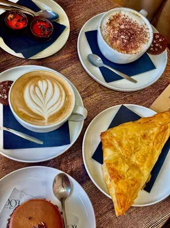 Delicious pastries and festive takeout afternoon tea at Mogi Cafe, a Greek-Italian gem in Sunderland.