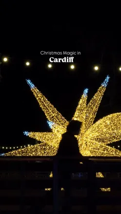 Cardiff Christmas market at the castle, adorned with twinkling lights and festive decorations for a magical holiday experience.