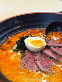 Enjoying fresh noodles and sushi at Maki Ramen in Meadowhall, a new hot spot for food lovers!