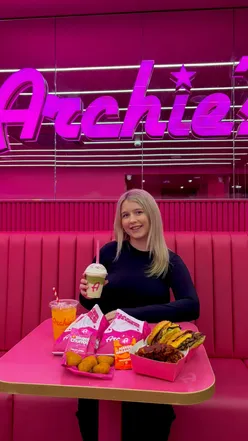 Delicious smash burgers and flavorful shaker fries at Archies in Birmingham, featuring adventurous flavors and unlimited customization.