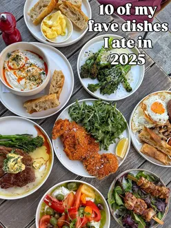Top 10 favorite dishes of 2025 featuring various halal restaurants in London and beyond.