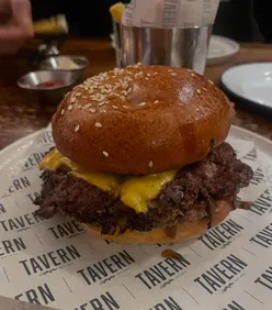 Delicious burgers served at Leytonstone Tavern, a favorite spot for food lovers.