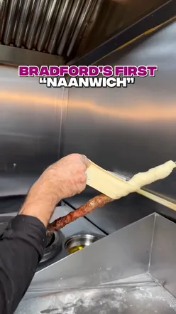 Bradford's first Naanwich at Chowdreys on Great Horton Road, featuring kebab rolls, halal options, and unique flavors.