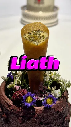 Delicious unique dishes at Liath restaurant, highlighting tacos and creative desserts in a vibrant dining atmosphere.