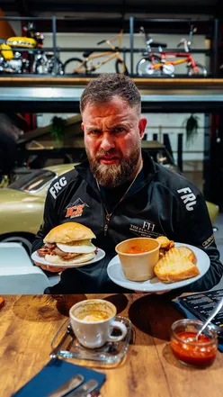 Foodies discovering Cambridgeshire’s hidden gem for dining and petrol heads at Type 2 Detectives.