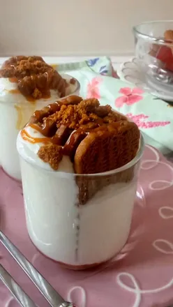 Decadent no-bake Japanese cheesecake made with Biscoff biscuits and Greek yogurt, perfect for easy cravings.