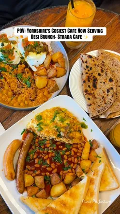 Cozy café in Heckmondwike serving delicious Desi breakfast dishes at Strada Cafe.