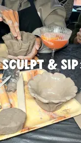 A short, energetic reel showcasing a 'Sculpt & Sip' event at Leven Manchester. The video captures the creative activity of clay sculpting alongside the enjoyment of cocktails, providing a clear overview of the experience for potential visitors.