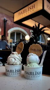 A promotional reel showcasing the reopening of Darlish Ice Cream in Spitalfields, highlighting the interior design and the variety of Persian-inspired ice cream flavours available.