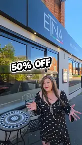 The creator visits an Italian restaurant in Bournemouth, highlighting a 50% discount offer available through the First Table app. The video features shots of the restaurant interior, various dishes including pizza and pasta, and a demonstration of the booking process, concluding with a look at the discounted bill.
