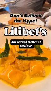 A critical review of a Mayfair restaurant, showcasing the interior, bar, and various small plates. The video uses text overlays to convey the creator's 'honest' opinion while panning across the venue and food items.