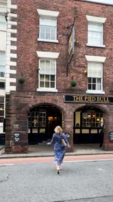 A short, engaging tour of The Pied Bull in Chester, showcasing its historic architecture, hotel rooms, on-site microbrewery, beer garden, and food offerings including a full English breakfast.