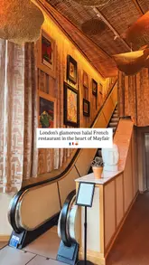 A high-quality promotional reel for a French restaurant in Mayfair, London. The video features a tour of the venue's unique entrance with escalators, the elegant dining room, and a variety of dishes from their set menu, including seafood, pasta, meat, and desserts.